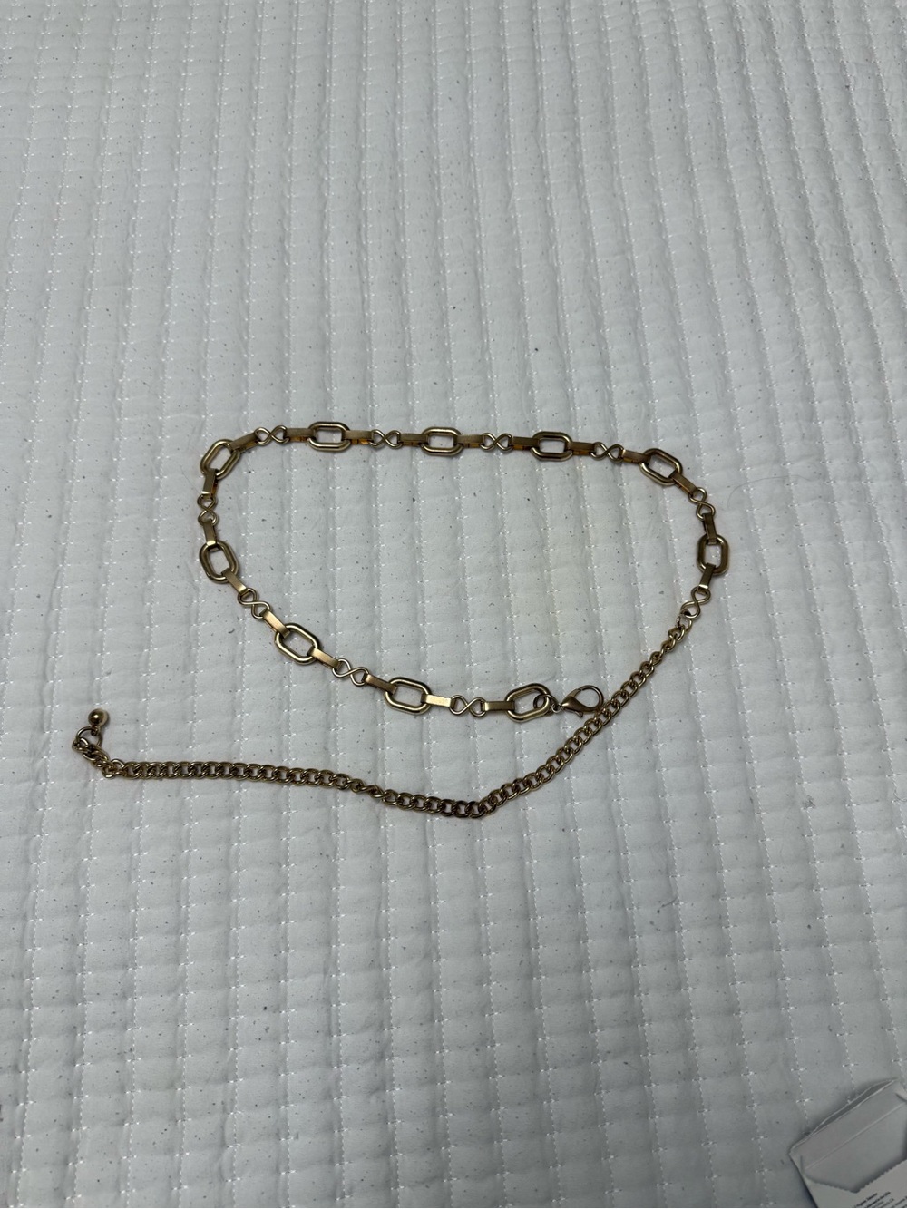 Gold Link Belt Chain Necklace - Women's Fashion Jewelry